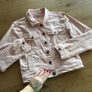 Best Mountain Pink Jacket Size S Lightweight Stretch Cotton Blend Button Front